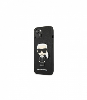 Nakładka do iPhone 13 6,1" KLHCP13MOKPK hardcase czarna Saffiano Ikonik Karl`s Patch TFO Karl Lagerfeld GSM165617