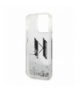 Nakładka do iPhone 14 Pro Max 6,7" KLHCP14XLBKLCS srebrna Liquid Glitter case Big KL Logo TFO Karl Lagerfeld GSM166747