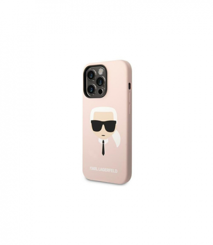 Nakładka do iPhone 14 Pro 6,1" KLHCP14LSLKHLP różowa hardcase Silicone Karl`s Head TFO Karl Lagerfeld GSM167306