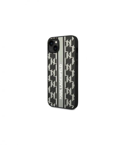 Nakładka do iPhone 14 Pro 6,1" KLHCP14LPGKLSKG szara HC PU Monogram Stripe TFO Karl Lagerfeld GSM167615