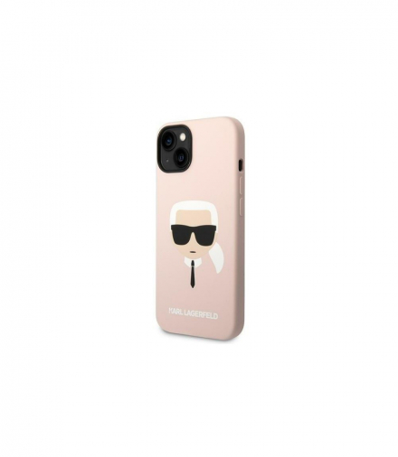 Nakładka do iPhone 14 Pro Max 6,7" KLHMP14XSLKHLP różowa HC Silicone Karl Head TFO Karl Lagerfeld GSM167631