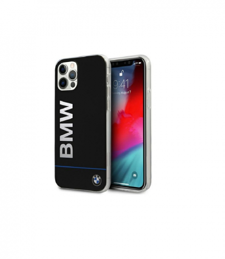 Nakładka do iPhone 12 / 12 Pro 6,1" BMHCP12MPCUBBK czarna hardcase Signature Printed Logo TFO BMW BRA100019