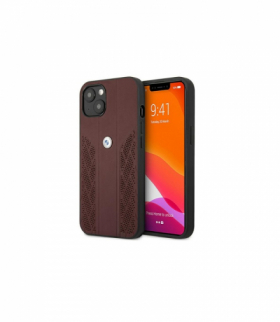 Nakładka do iPhone 13 6,1" BMHCP13MRSPPR czerwona hardcase Leather Curve Perforate TFO BMW BRA100027