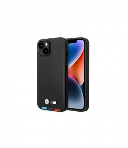 Nakładka do iPhone 14 6,1" BMHMP14S22PTDK czarna M HC Magsafe Hot Stamp Tricolor TFO BMW BRA100114