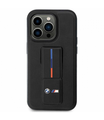 Nakładka do iPhone 14 Plus 6,7" BMHCP14M22GSLK czarna hardcaseGrip Stand Hot Stamp PU TFO BMW BRA100265
