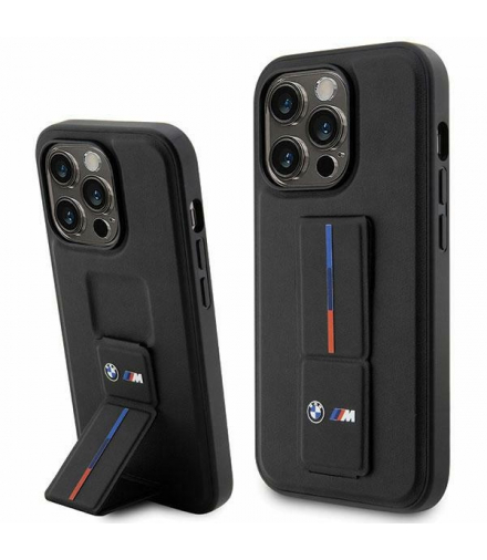 Nakładka do iPhone 14 Pro Max 6,7" BMHCP14X22GSLK czarna hardcaseGrip Stand Hot Stamp PU TFO BMW BRA100267