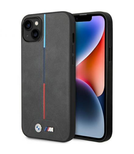 Nakładka do iPhone 14 Plus 6,7" BMHMP14M22PVTA szara hard case Quilted Tricolor MagSafe TFO BMW BRA100309