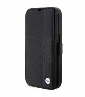 Nakładka do iPhone 14 Pro Max 6,7" BMBKP14X22RDPK czarna Sign BT Leather Textured&Stripe TFO BMW BRA100359