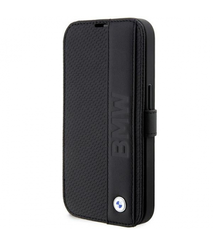 Nakładka do iPhone 14 Pro Max 6,7" BMBKP14X22RDPK czarna Sign BT Leather Textured&Stripe TFO BMW BRA100359