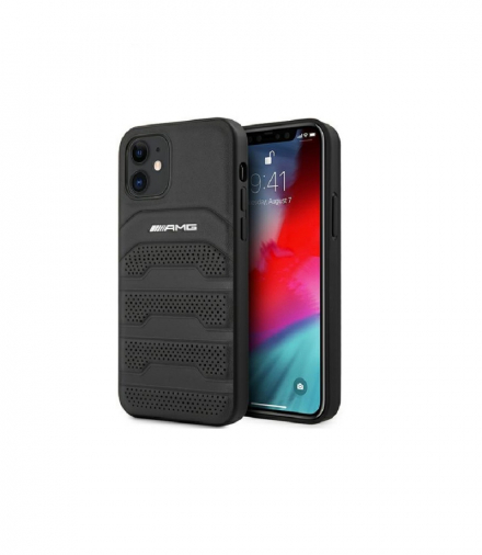 Nakładka do iPhone 11 6,1" AMHCN61GSEBK czarna hardcase Leather Debossed Lines TFO AMG BRA100004