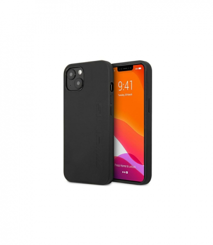Nakładka do iPhone 14 Pro 6,1" AMHCP14LDOLBK czarna HC Leather Hot Stamped Logo TFO AMG BRA100096