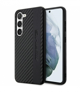 Nakładka do Samsung Galaxy S23 AMHCS23SBLSCA czarna hardcase PU Carbon Grey Stripe & Embossed Logo TFO AMG BRA100151