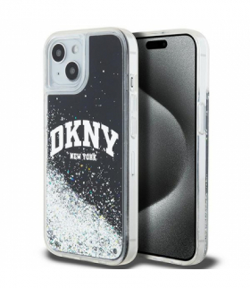 Nakładka do iPhone 15 6,1" DKHCP15SLBNAEK czarna HC liquid glitters w arch logo TFO DKNY BRA100569