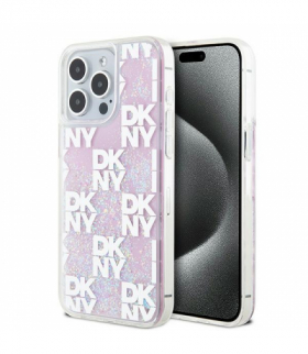 Nakładka do iPhone 15 Pro Max 6,7" DKHCP15XLCPEPP biała HC liquid glitters w checkered pattern TFO DKNY BRA100578