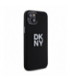 Nakładka do iPhone 15 6,1" DKHCP15SSMCBSK czarna HC silicone w stack metal logo TFO DKNY BRA100579