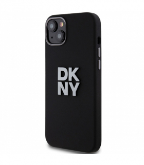 Nakładka do iPhone 15 Plus 6,7" DKHCP15MSMCBSK czarna HC silicone w stack metal logo TFO DKNY BRA100580