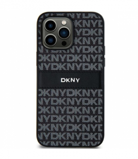 Nakładka do Samsung Galaxy S24 DKHCS24SPRTHSLK czarna HC PU repeat texture pattern w tonal stripe TFO DKNY BRA100605