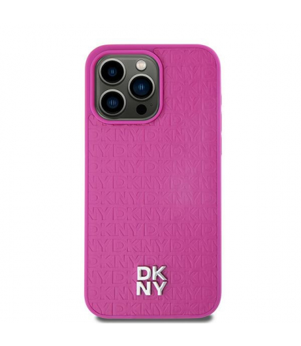 Nakładka do iPhone 15 6,1" DKHMP15SPSHRPSP różowa HC Magsafe pu repeat pattern w stack logo TFO DKNY BRA100633
