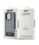 Nakładka do iPhone 15 Pro 6,1" DKHMP15LPSOSPK czarna HC Magsafe pu repeat pattern w bottom stripe TFO DKNY BRA100640
