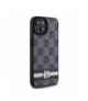 Nakładka do iPhone 15 Plus 6,7" DKHCP15MPCPTSSK czarna HC PU checkered pattern w printed stripes TFO DKNY BRA100643