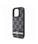Nakładka do iPhone 15 Pro 6,1" DKHCP15LPCPTSSK czarna HC PU checkered pattern w printed stripes TFO DKNY BRA100644