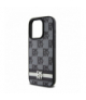 Nakładka do iPhone 15 Pro Max 6,7" DKHCP15XPCPTSSK czarna HC PU checkered pattern w printed stripes TFO DKNY BRA100645