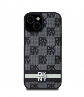 Nakładka do Samsung Galaxy S24 DKHCS24SPCPTSSK czarna HC PU checkered pattern w printed stripes TFO DKNY BRA100646