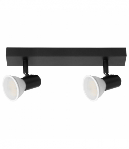 RIO SP 2, oprawa ścienno-sufitowa, GU10 max. 2x60W, IP20, czarna Orno AD-OP-6430BGU10