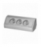 Gniazdo meblowe 3x2P+Z, szaro-srebrne Orno OR-GM-9001/G
