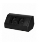 Gniazdo meblowe 2x2P+Z (Schuko), czarne Orno OR-GM-9005(GS)/B