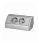 Gniazdo meblowe 2x2P+Z (Schuko), szaro-srebrne Orno OR-GM-9005(GS)/G