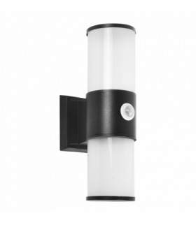 DALIA oprawa ogrodowa z czujnikiem ruchu, 2xE27, max. 2x15W, IP54, czarna Orno AD-OP-6567BE27SMR
