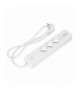 Przedłużacz z 3 gniazdami z uziemieniem i wyłącznikiem 2xUSB, Tuya Smart Wi-Fi, biały Orno OR-SH-17520/W