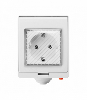 Gniazdo natynkowe IP55 Tuya Smart Wi-Fi, Schuko Orno OR-SH-17405(GS)
