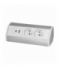 Gniazdo meblowe 2x2P+Z, 2xUSB (typ A+C 2,4A), biało-srebrne Orno OR-GM-9039/W-G