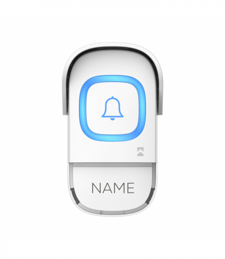 Przycisk bezprzewodowy bateryjny do rozbudowy dzwonków z serii ENTIKO, biały Orno OR-DB-RA-172PD/W