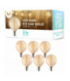 Żarówki LED do Girlanday świetlnej solarnej złota op. 6szt. E12 G40 0.5W 3V 30lm LXOGR05