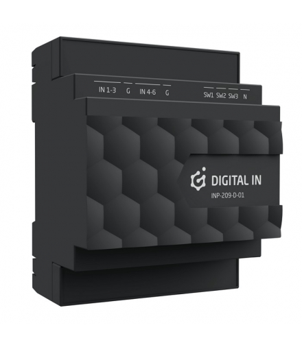Digital IN - Moduł wejść cyfrowych (6+3) DIN TF-Bus Grenton INP-209-D-01