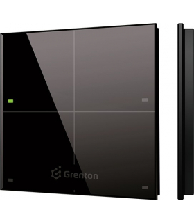Touch Panel 4B Black TF-Bus, 4 pola dotykowe, TF-Bus, czarny szklany front Grenton TPA-204-T-01