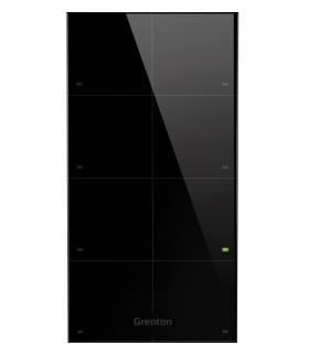Touch Panel 8B Black TF-Bus, 8 pól dotykowych, TF-Bus, czarny szklany front Grenton TPA-208-T-01