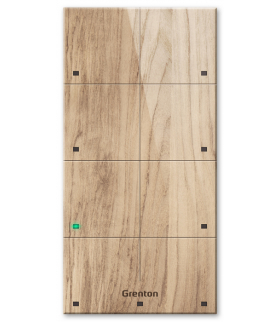 Touch Panel 8B Custom Wood Light TF-Bus, 8 pól dotykowych, TF-Bus, jasny drewniany front Grenton TPA-608-T-02