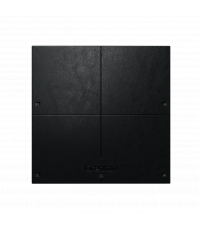 Touch Panel 4B Custom Black Leather TF-Bus, 4 pola dotykowe, TF-Bus, czarny wykonany z naturalnej skóry front Grenton TPA-804-T-03