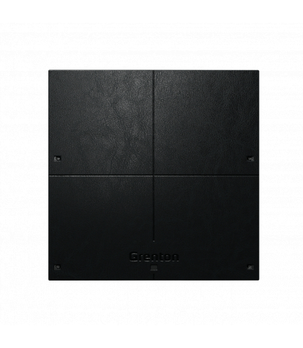 Touch Panel 4B Custom Black Leather TF-Bus, 4 pola dotykowe, TF-Bus, czarny wykonany z naturalnej skóry front Grenton TPA-804-T-03