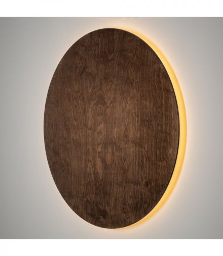 Lampa ścienna Kinkiet RING TIMBER LED XXL LED 22W IP20 Sklejka, Ciemne drewno Nowodvorski 11178