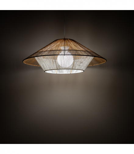 Lampa sufitowa JAPANDI S 1x E27 Max 25W LED IP20 Sznurek papierowy, Naturalne drewno Nowodvorski 11156