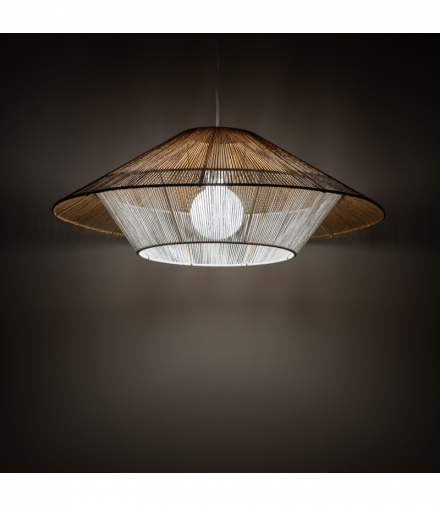 Lampa sufitowa JAPANDI M 1x E27 Max 25W LED IP20 Sznurek papierowy, Naturalne drewno Nowodvorski 11157