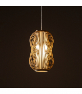 Lampa sufitowa PUKET M 1x E27 Max 25W LED IP20 Bambus, Naturalne drewno Nowodvorski 11161