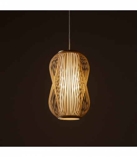 Lampa sufitowa PUKET M 1x E27 Max 25W LED IP20 Bambus, Naturalne drewno Nowodvorski 11161