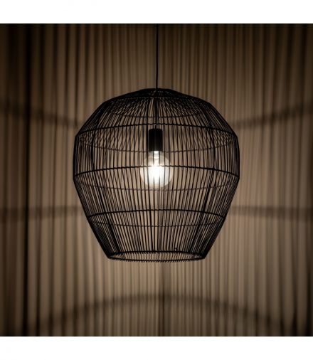 Lampa sufitowa HAITI M 1x E27 Max 25W LED IP20 Bambus, Czarny Nowodvorski 11167