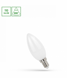 LED ŚWIECOWA E14 230V 1W COG NW MILKY SPECTRUM WOJ+14578